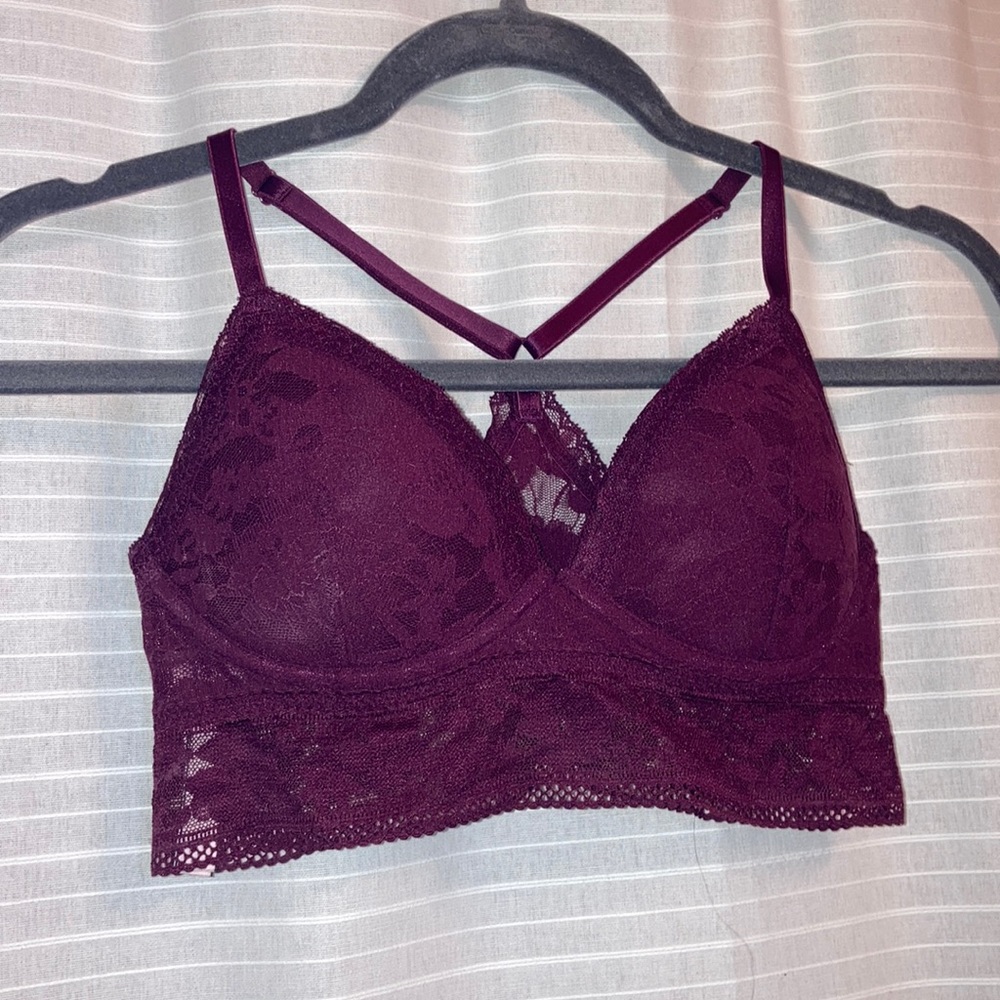 Victoria’s Secret PINK Bralette Burgundy Small